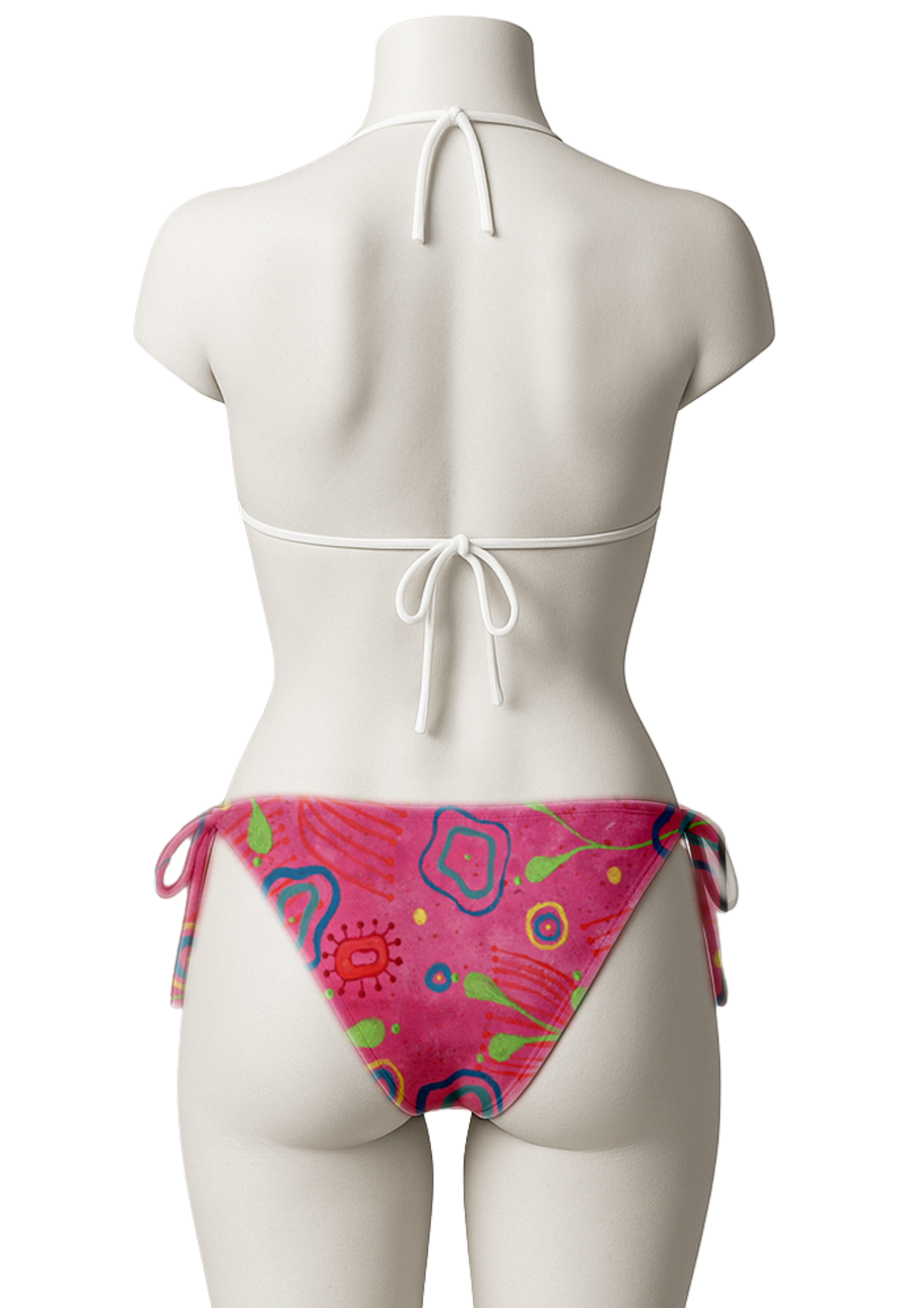 Swimsuit Model B - Pink Bacteria - Back