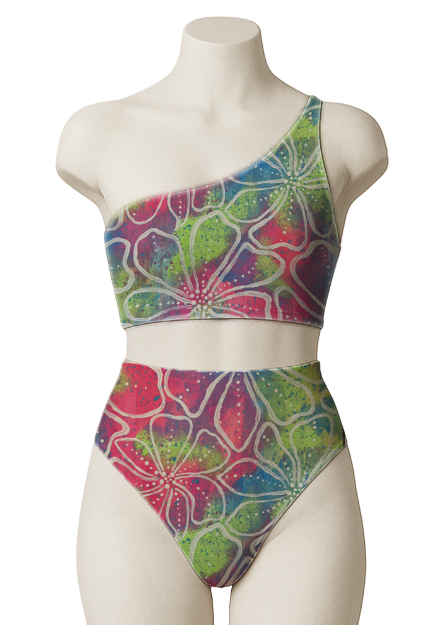 Swimsuit Model C - Colorful - Front
