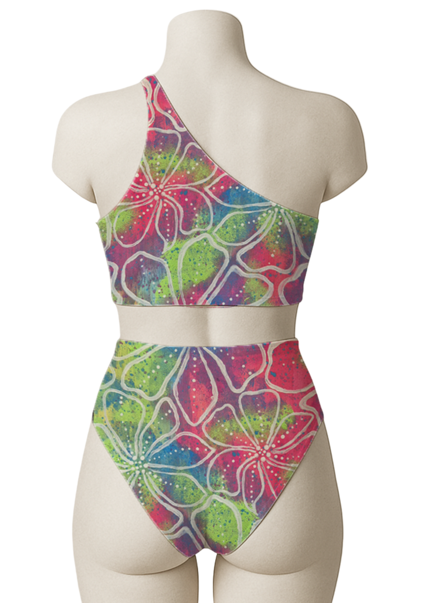 Swimsuit Model C - Colorful - Back